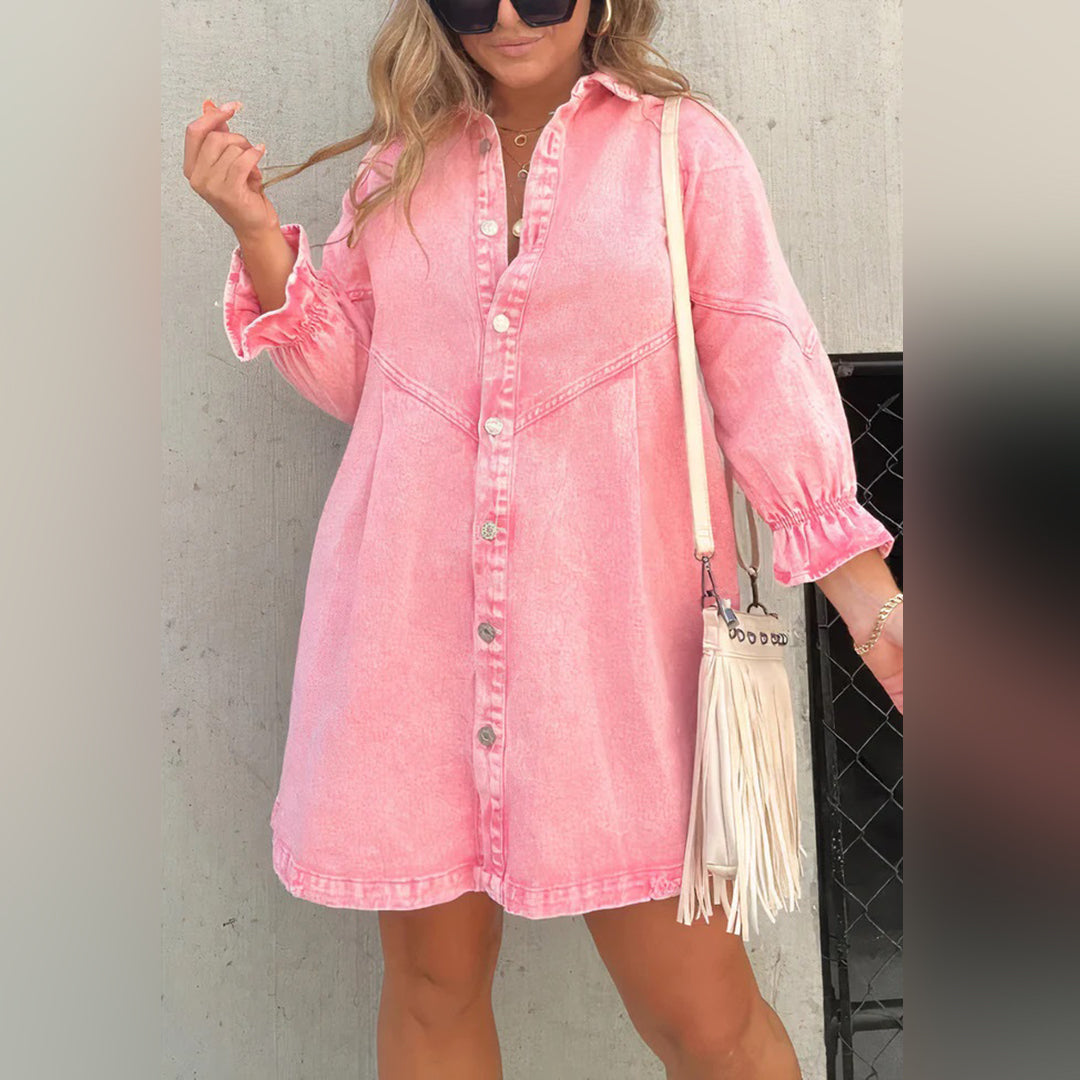 Robe Mini en Jean pour Femme - Style Décontracté et Confort Optimal