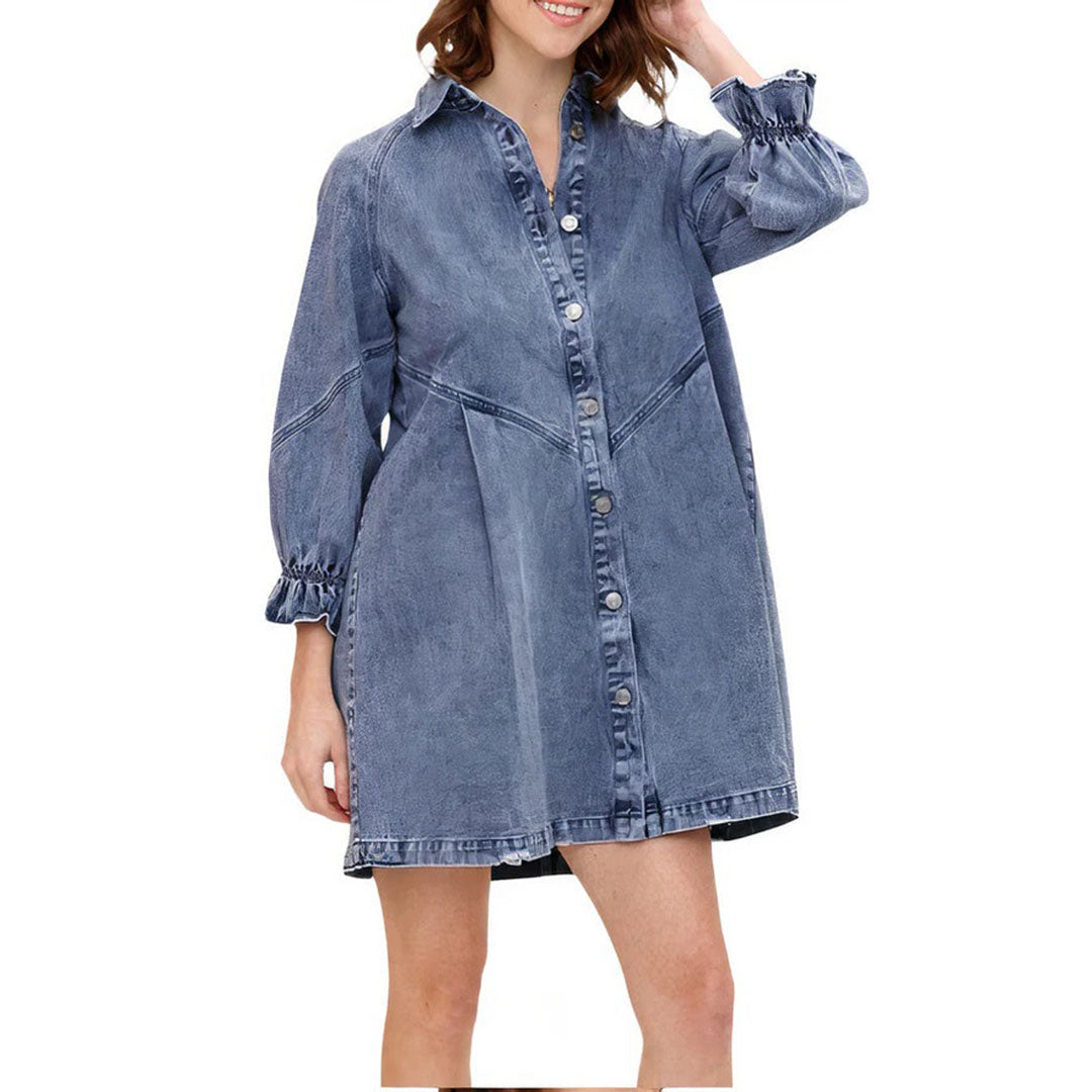 Robe Mini en Jean pour Femme - Style Décontracté et Confort Optimal