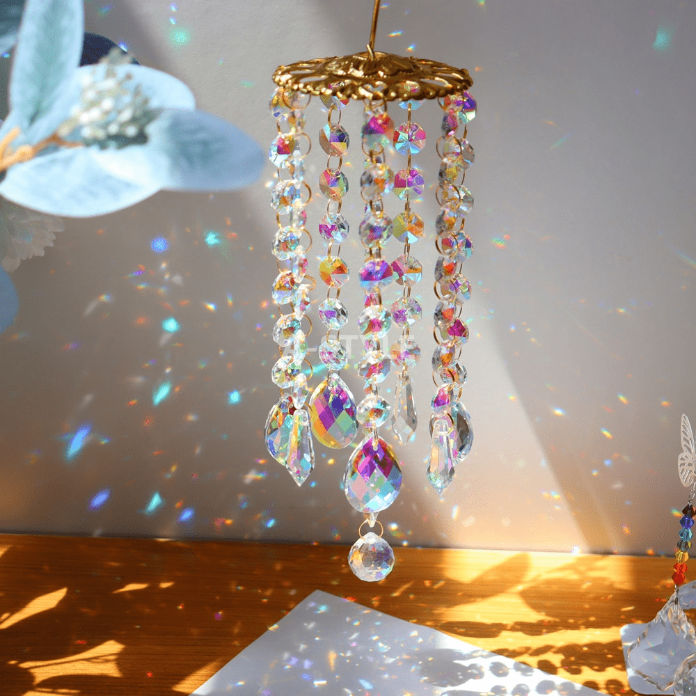 Carillon en Cristal pour Jardin - Design Élégant et Mélodies Apaisantes