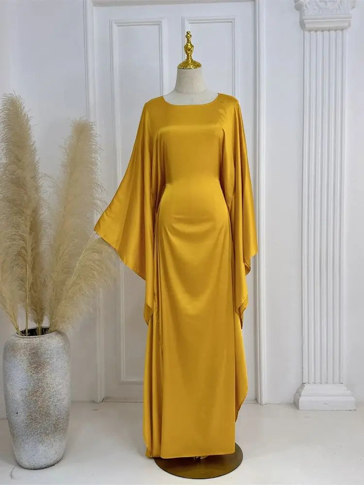 Robe Maxi Élégante pour Femmes - Manches en Cape et Confort Optimal
