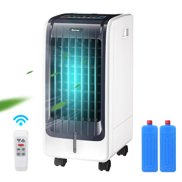 Refroidisseur d'Air Portable 110V - Ventilateur à 3 Vitesses et Minuteur 8 Heures