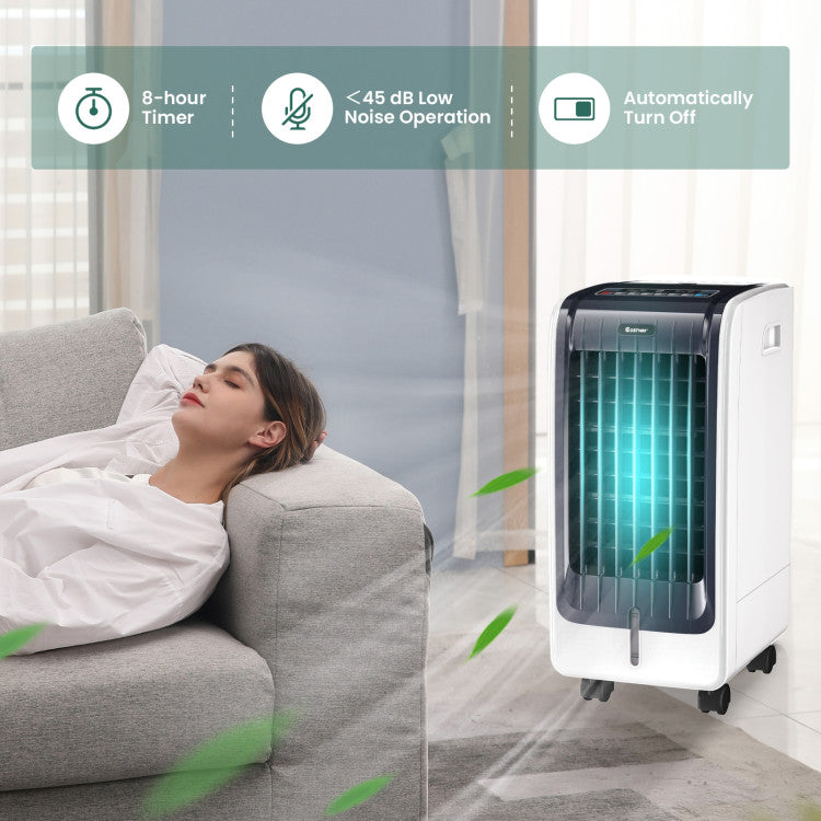 Refroidisseur d'Air Portable 110V - Ventilateur à 3 Vitesses et Minuteur 8 Heures
