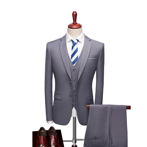 Costume Ajusté 3 Pièces pour Hommes - Élégance et Confort pour Événements Formels