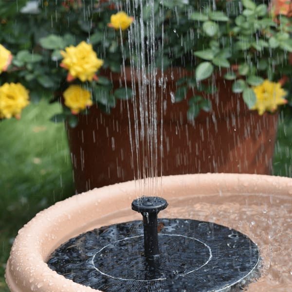Fontaine à Oiseaux Solaire Écologique - Sons d'Eau Relaxants pour Jardin
