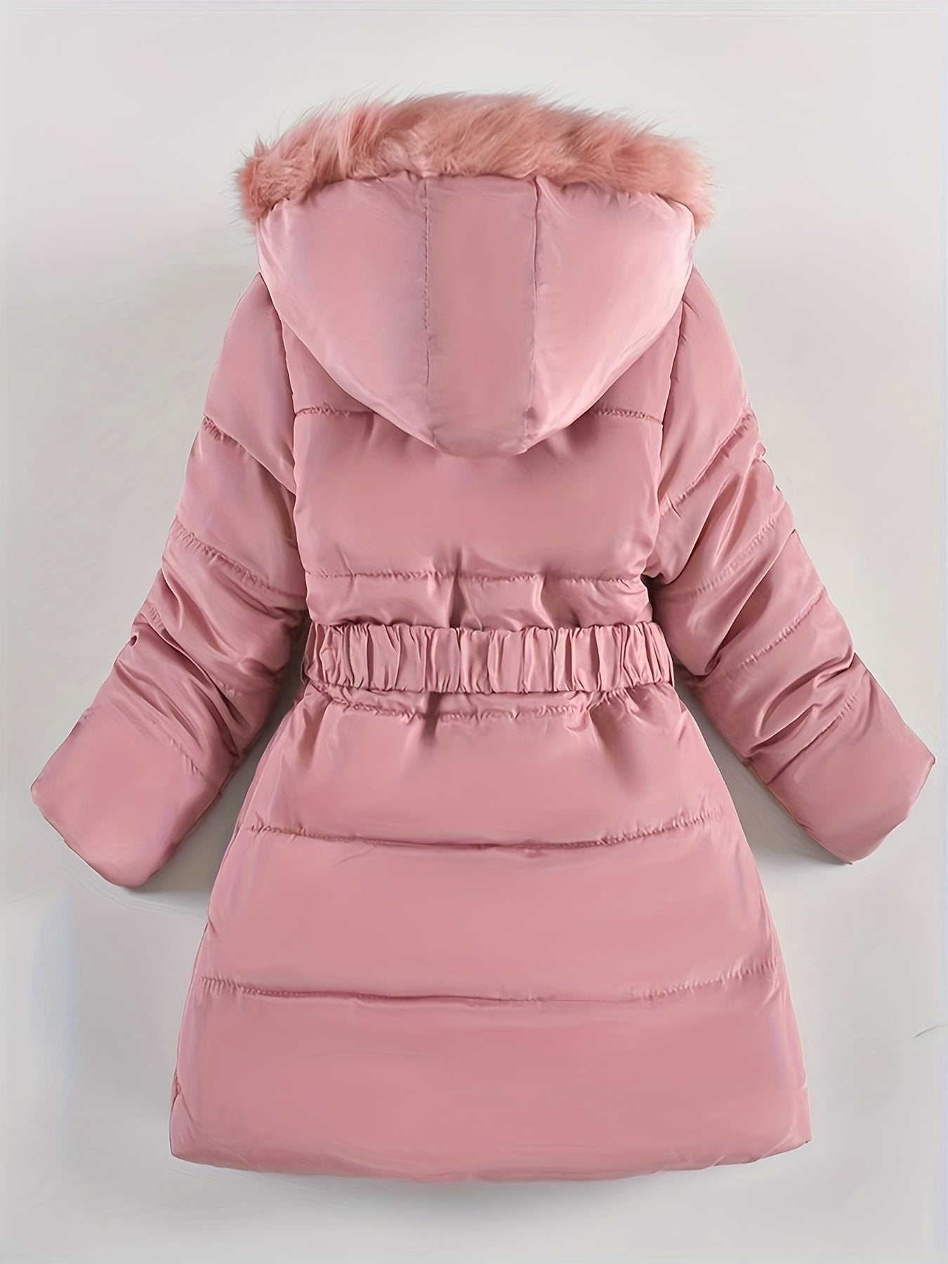 Manteau d'Hiver pour Filles - Douillet avec Capuche en Fausse Fourrure