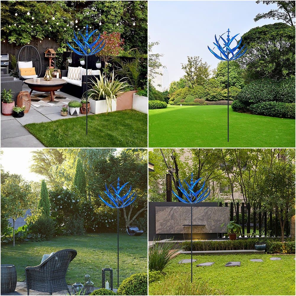 Moulin à Vent Décoratif pour Jardin - Design Élégant et Résistant aux Intempéries