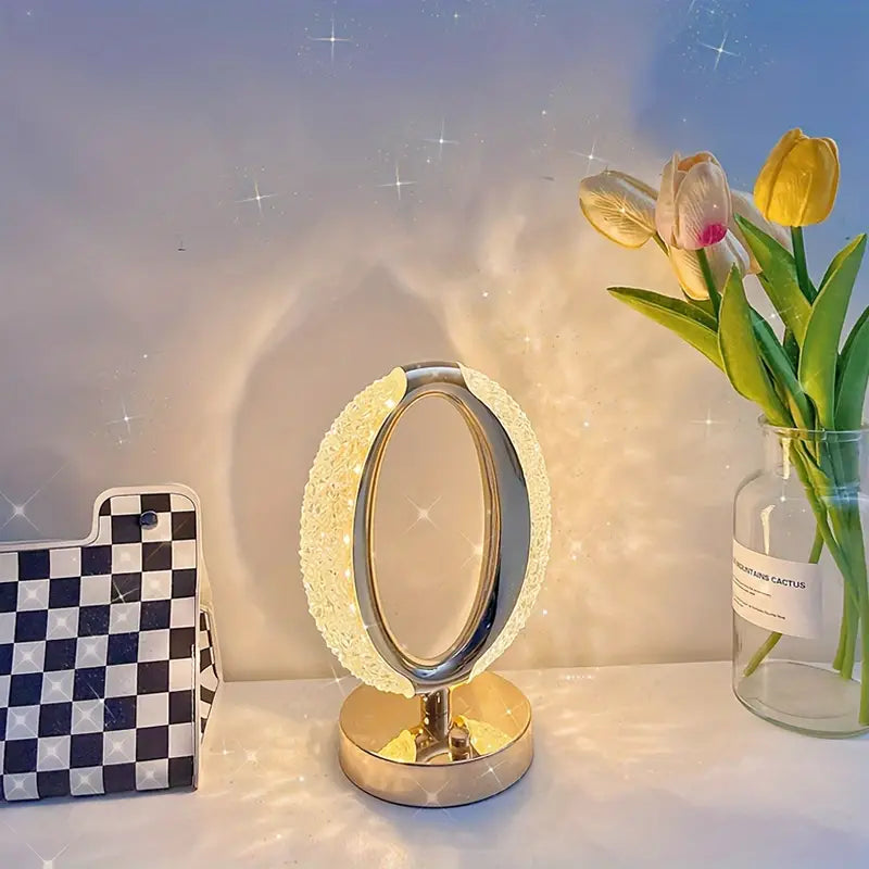 Lampe de Table en Cristal - Élégance Moderne et Éclairage Subtil