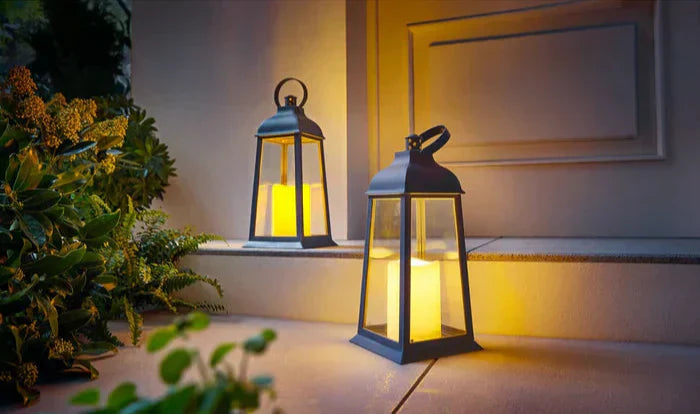 Lanternes LED Effet Flamme Vacillante - Ambiance Chaleureuse et Sûre