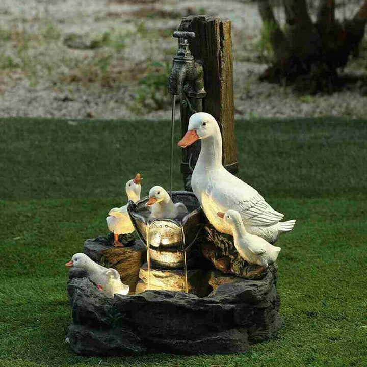 Fontaine de Jardin Décorative - Design Léger et Apaisant pour Extérieur