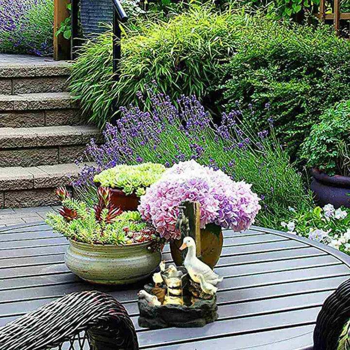 Fontaine de Jardin Décorative - Design Léger et Apaisant pour Extérieur