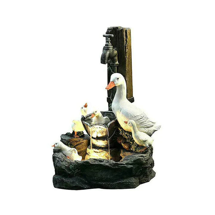 Fontaine de Jardin Décorative - Design Léger et Apaisant pour Extérieur