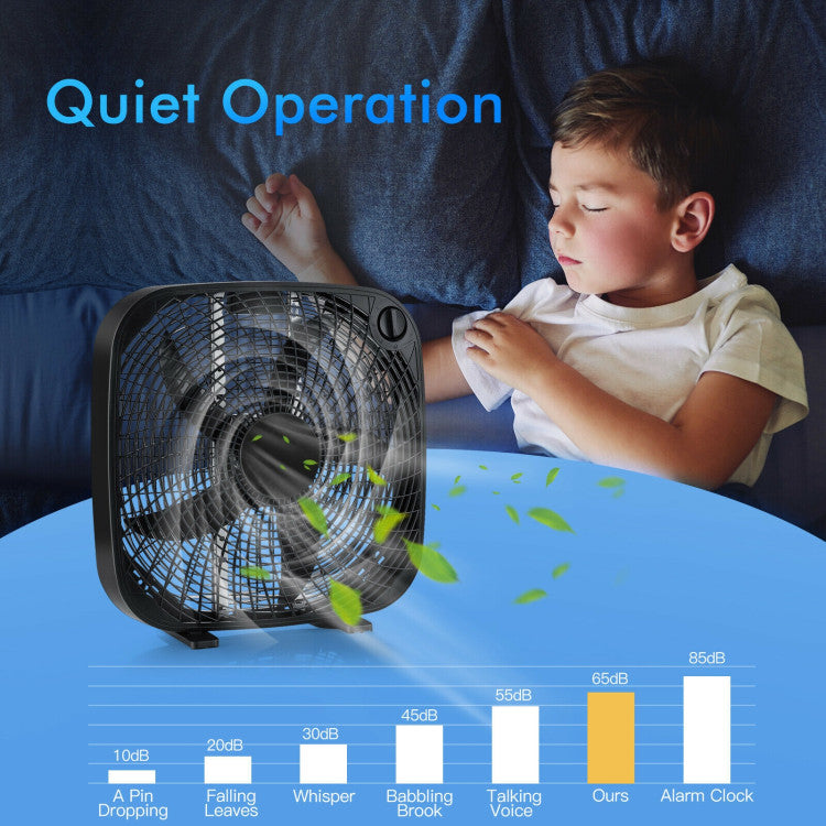 Ventilateur de Sol Portable 20 Pouces - Débit d'Air Puissant et Silencieux