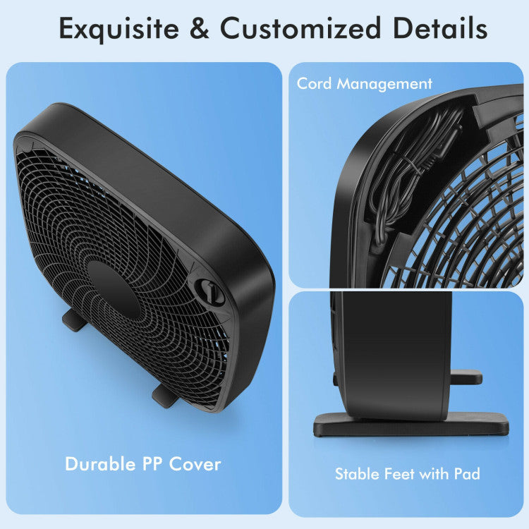 Ventilateur de Sol Portable 20 Pouces - Débit d'Air Puissant et Silencieux
