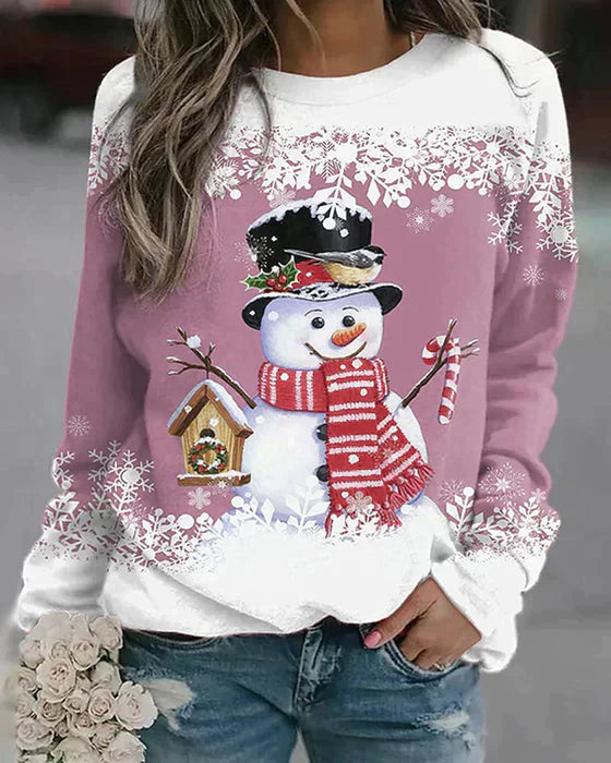 Pull Festif Bonhomme de Neige - Confortable et Chaud pour les Fêtes