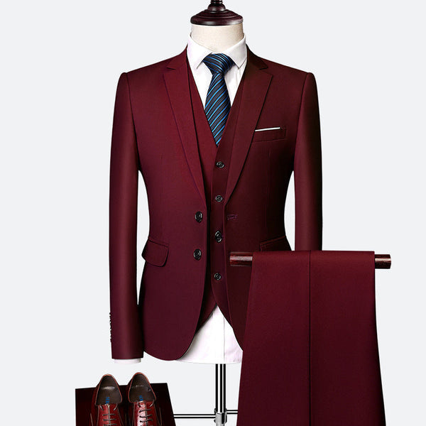 Costume Ajusté 3 Pièces pour Hommes - Élégance et Confort pour Événements Formels