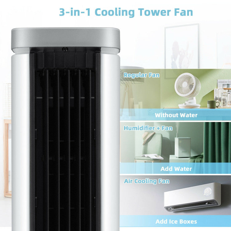 Refroidisseur d'Air 3-en-1 Compact - Ventilateur Portable avec Minuteur Réglable