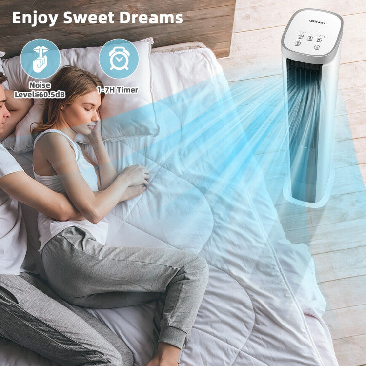 Refroidisseur d'Air 3-en-1 Compact - Ventilateur Portable avec Minuteur Réglable