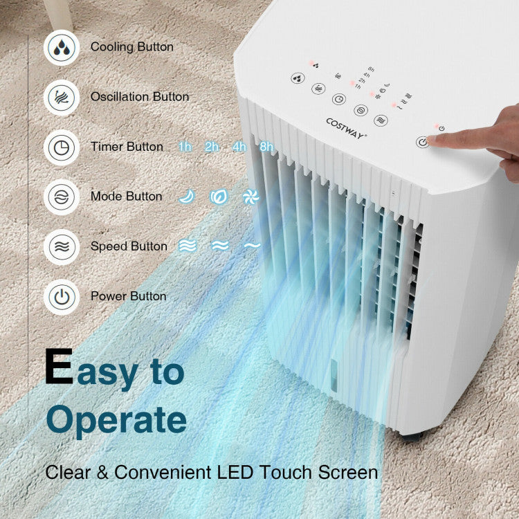 Refroidisseur d'air portable 3-en-1 - Confort et contrôle faciles pour espaces de vie