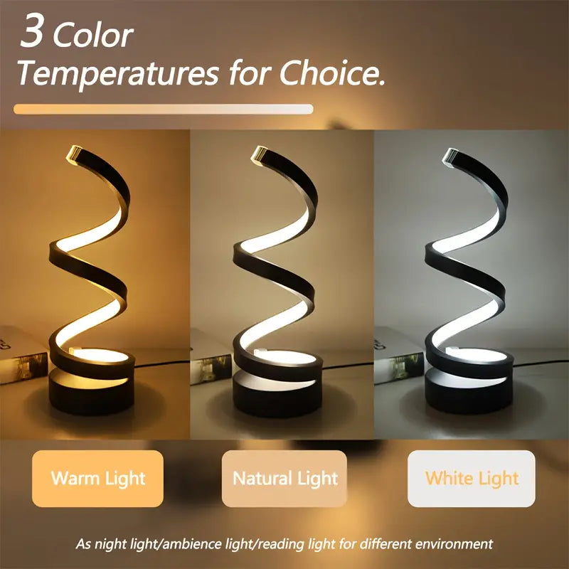 Lampe LED Dimmable Spirale - Design Élégant et Écologique