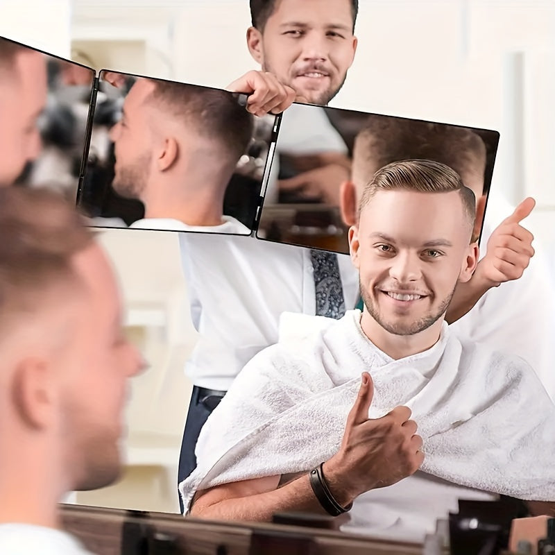 Miroir Rotatif à 3 Faces - Visibilité Complète pour Coiffage Parfait