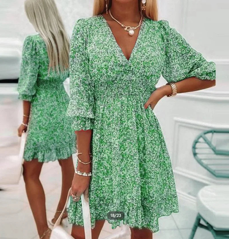 Robe Mini Florale Bohème - Style Aérien pour Été et Sorties