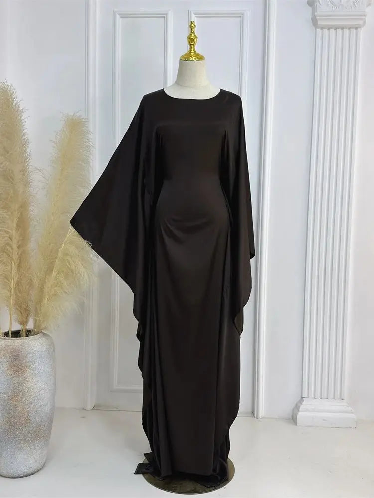 Robe Maxi Élégante pour Femmes - Manches en Cape et Confort Optimal