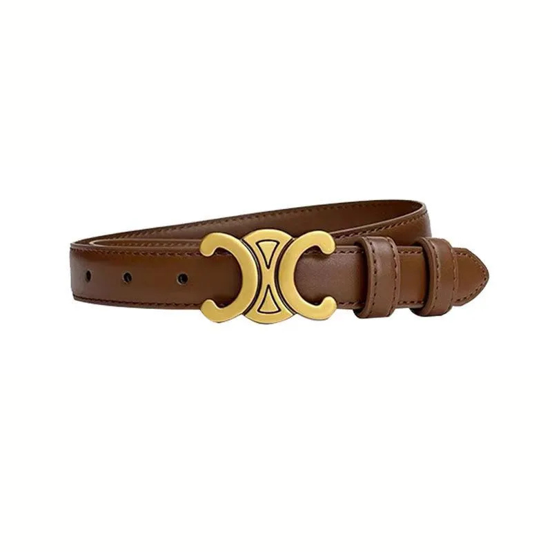 Ceinture en Cuir Noir avec Boucle Dorée - Élégance et Polyvalence pour Toutes les Occasions