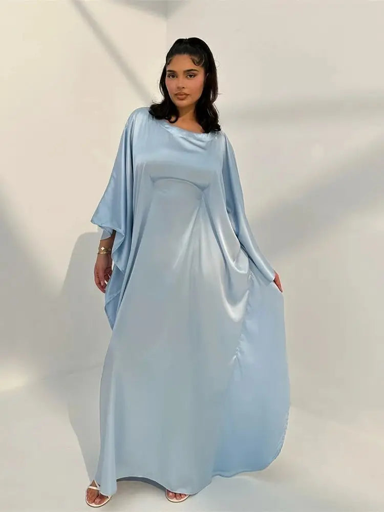 Robe Maxi Élégante pour Femmes - Manches en Cape et Confort Optimal