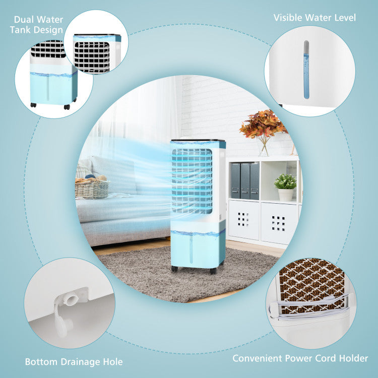Refroidisseur d'air 4-en-1 Écologique - Confort Personnalisé avec Réservoir de 12L