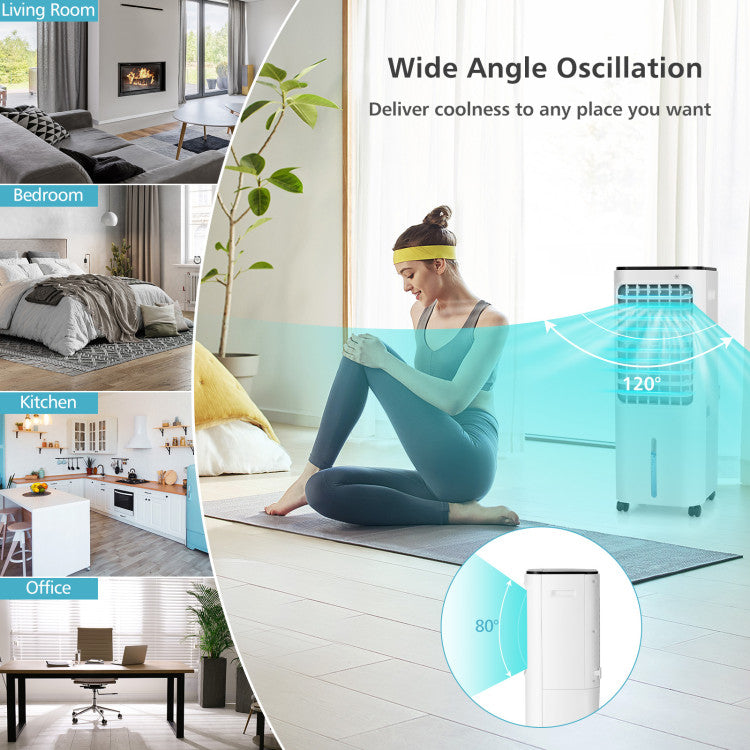 Refroidisseur d'air 4-en-1 Écologique - Confort Personnalisé avec Réservoir de 12L