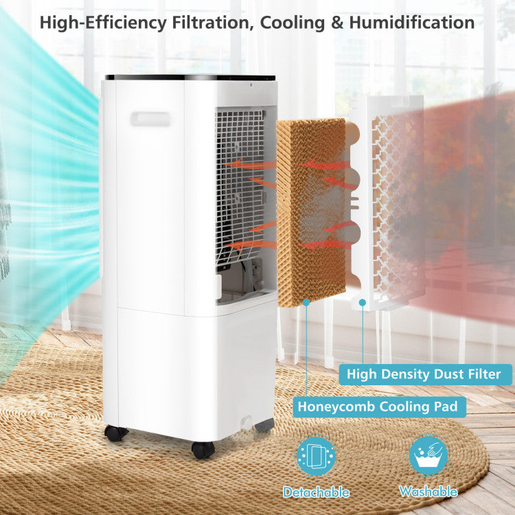 Refroidisseur d'air 4-en-1 Écologique - Confort Personnalisé avec Réservoir de 12L