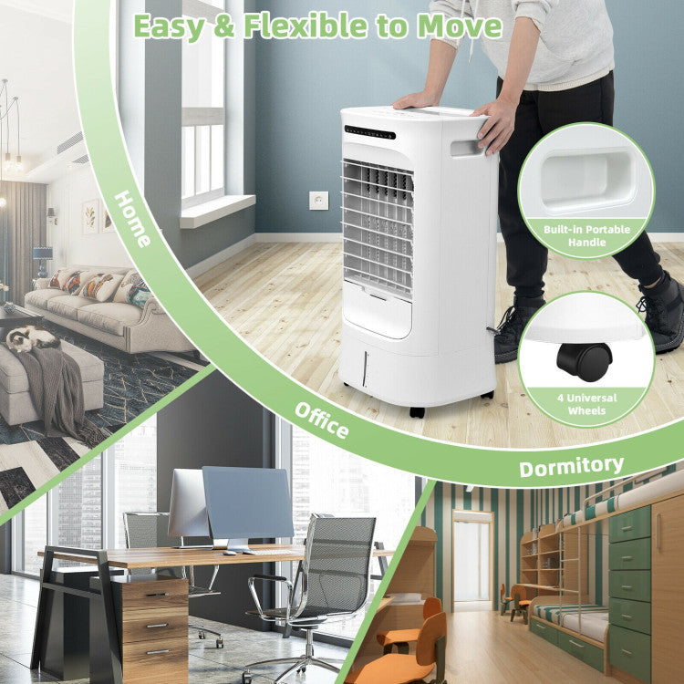 Refroidisseur d'Air Évaporatif Portable - 4-en-1 avec Minuteur et Modes Ajustables