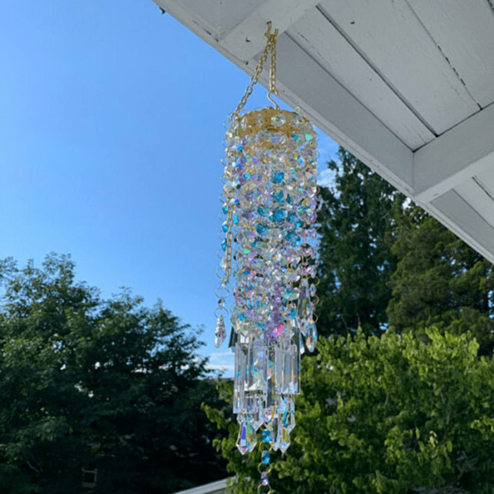 Carillon en Cristal pour Jardin - Design Élégant et Mélodies Apaisantes