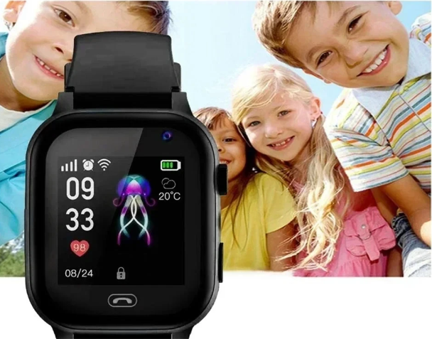 Montre GPS 4G pour Enfants - Appels Vidéo, Fonction SOS et Jeux Éducatifs