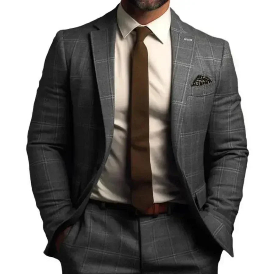 Veste Élégante pour Homme - Motif en Diamant et Confort Optimal