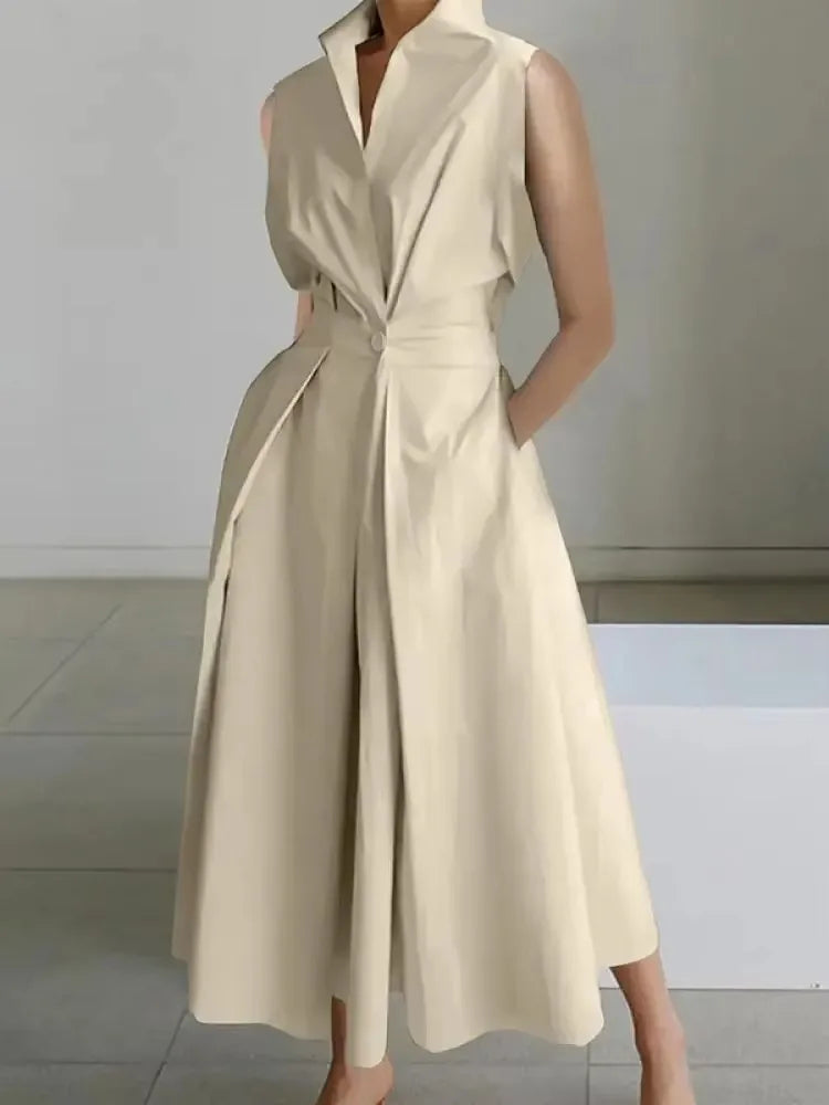 Robe Midi Chic pour Femme - Design A-Line et Confort Optimal