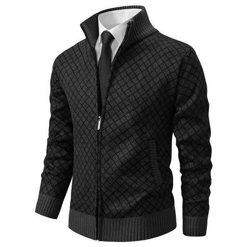 Pull Zippé Tendance et Confortable - Style Moderne avec Motif Géométrique
