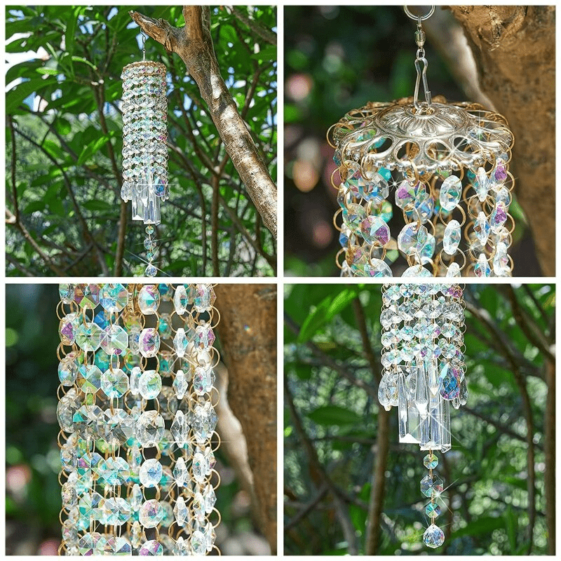 Carillon en Cristal pour Jardin - Design Élégant et Mélodies Apaisantes