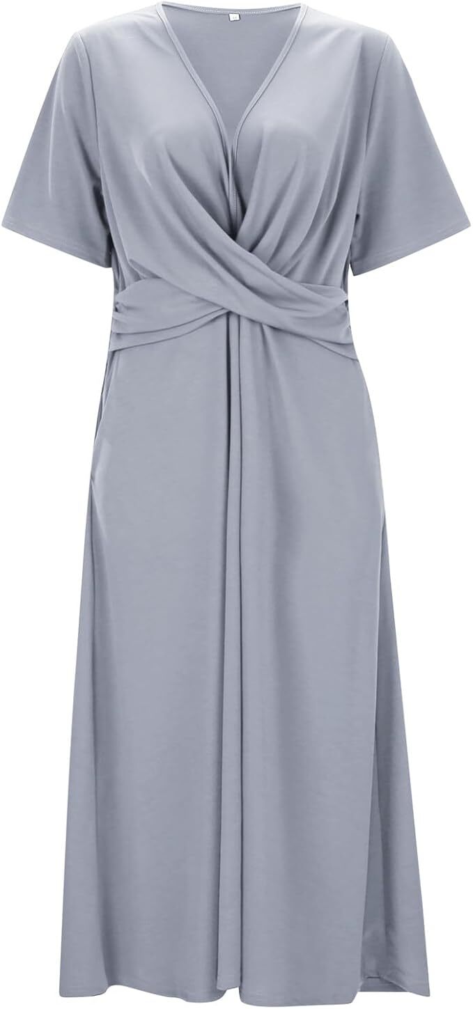 Robe Vintage Femme Décolleté en V - Élégance Intemporelle et Confort Moderne