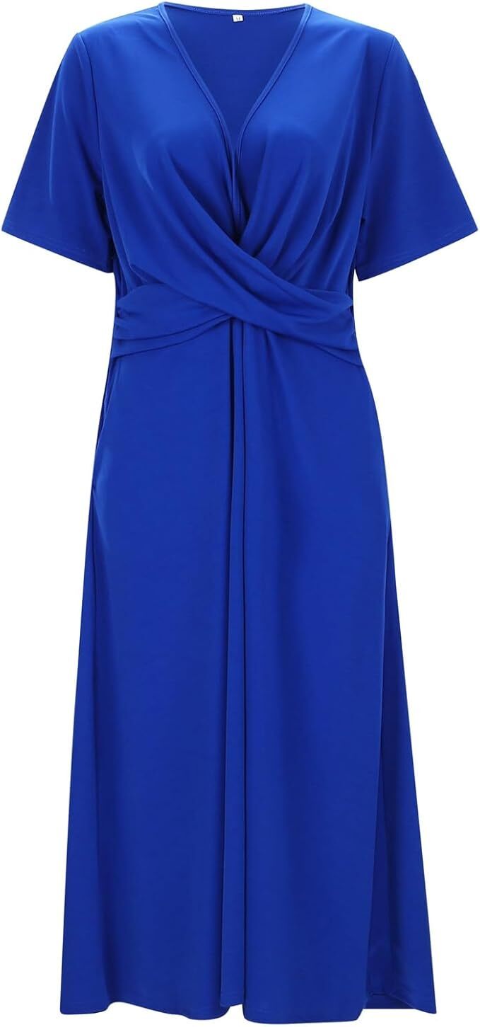 Robe Vintage Femme Décolleté en V - Élégance Intemporelle et Confort Moderne
