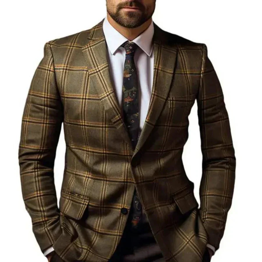 Veste Élégante pour Homme - Motif en Diamant et Confort Optimal