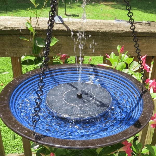 Fontaine à Oiseaux Solaire Écologique - Sons d'Eau Relaxants pour Jardin