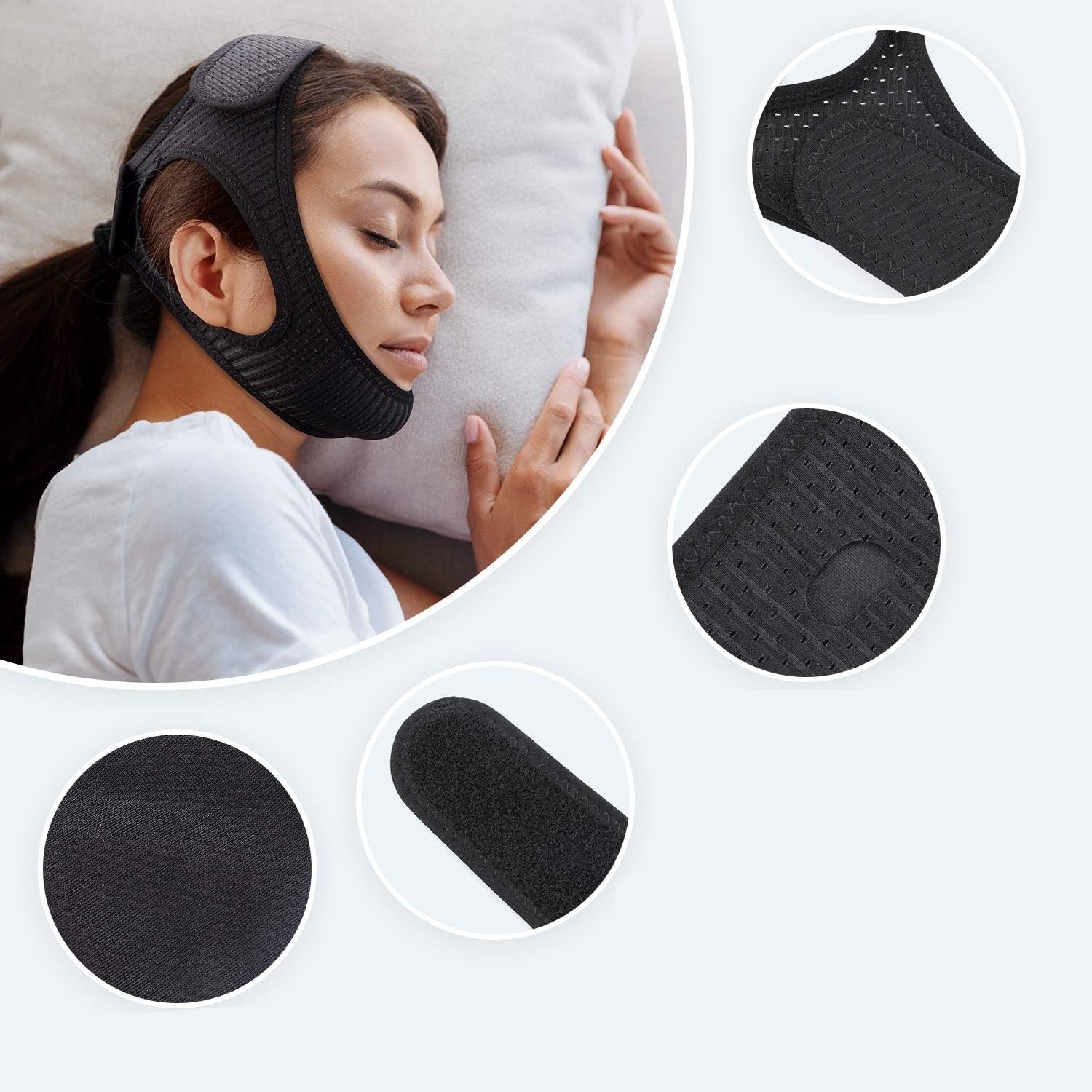 Bandeau Anti-Ronflement Confortable - Améliorez Votre Sommeil et Respiration