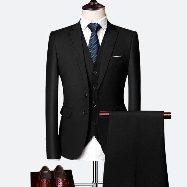 Costume Ajusté 3 Pièces pour Hommes - Élégance et Confort pour Événements Formels