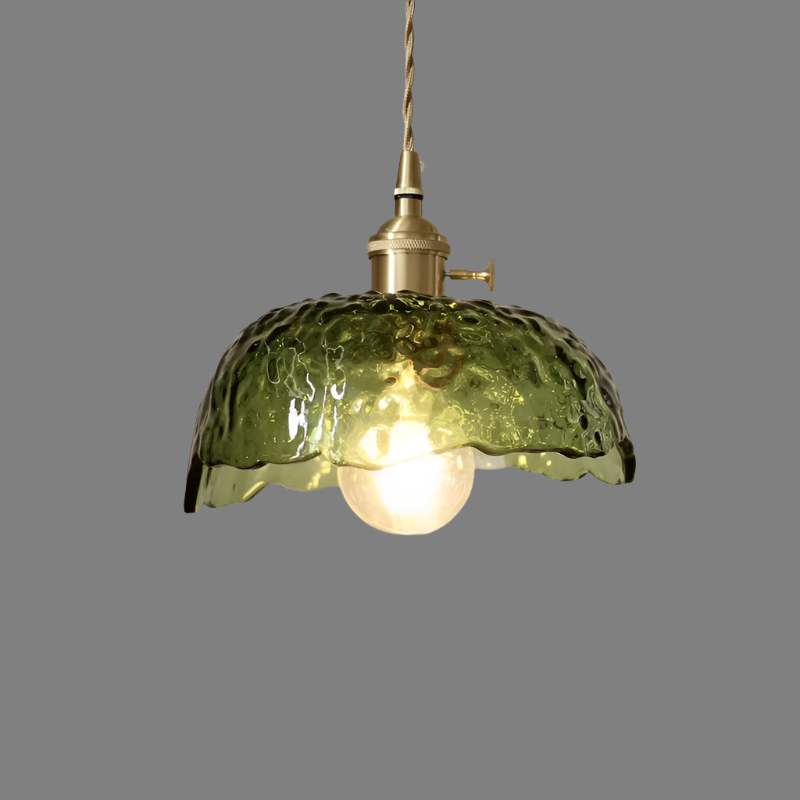 Lampe Suspendue en Laiton et Verre - Élégance Moderne et Installation Facile