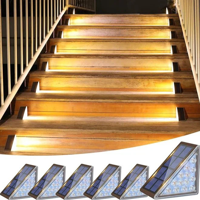 Lumières Solaire pour Escaliers - Éclairage LED Économe et Résistant aux Intempéries