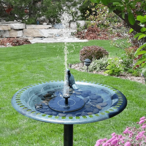 Fontaine à Oiseaux Solaire Écologique - Sons d'Eau Relaxants pour Jardin