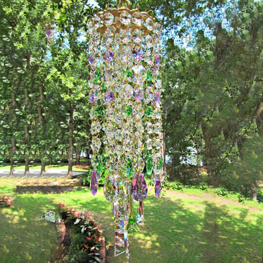 Carillon en Cristal pour Jardin - Design Élégant et Mélodies Apaisantes