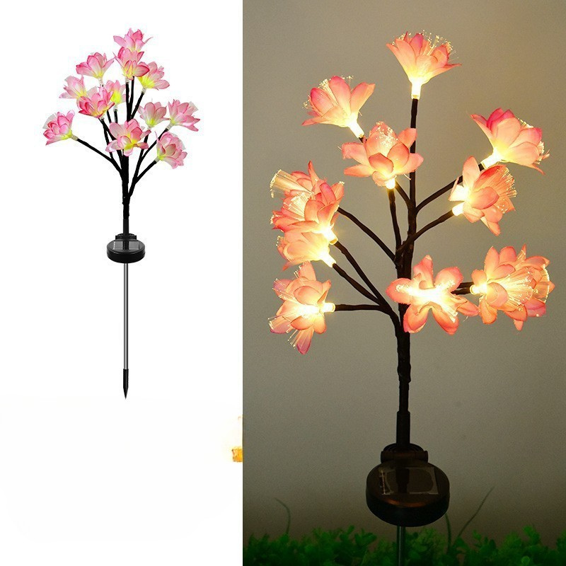 Lampes Solaires de Jardin - Éclairage Écologique avec 15 LED Blanches
