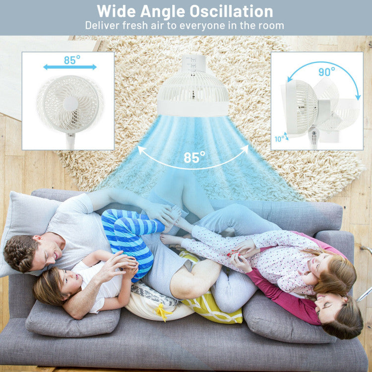Ventilateur Debout Silencieux 9 Pouces - Hauteurs et Vitesses Réglables